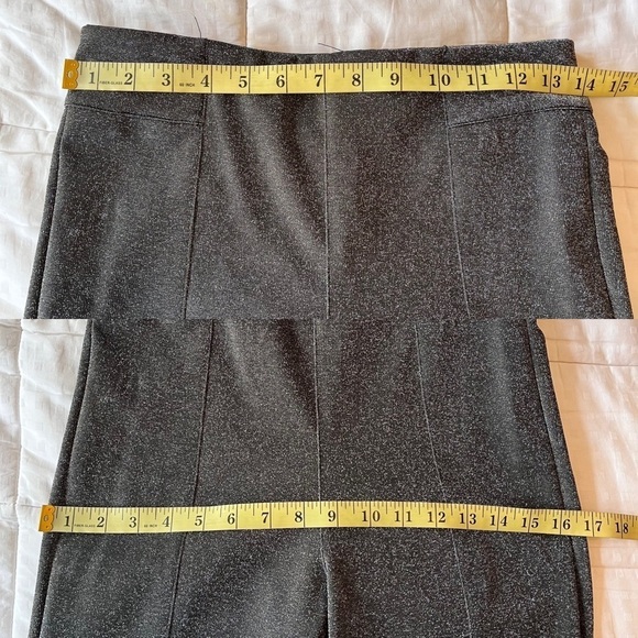 H&M Glittery Metallic Silver Zip Cuff Treggings 8 - Picture 12 of 13